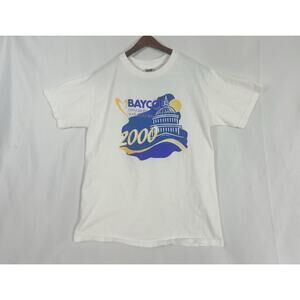 VTG Baycol Cerivastatin White T Shirt Pharmaceutical Drug Rep Doctor Size L RARE